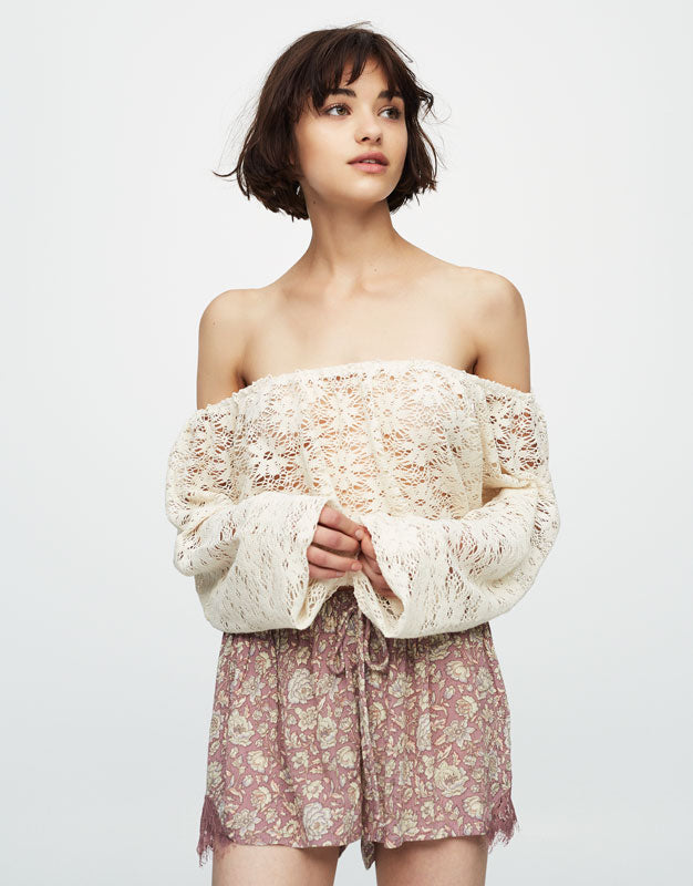 Long Sleeves Crop Top