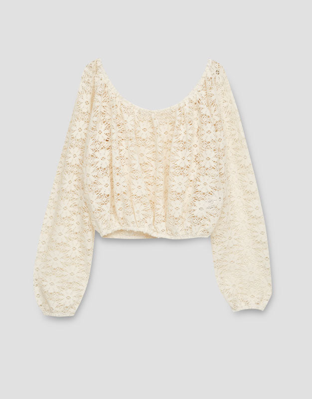 Long Sleeves Crop Top